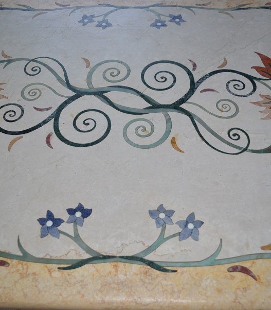 Taglio a getto d'acqua su pietra